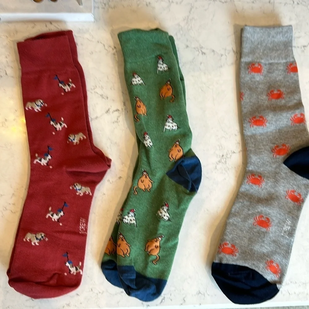J Crew 3 pack of animal socks​
